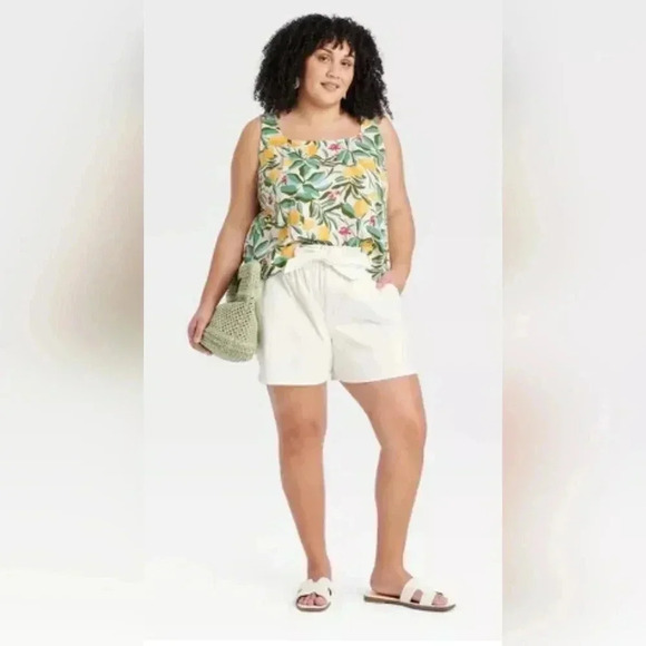 White Pockets Cruise Slip-On Plus 1XL Coastal Resort Lyocell Festival Travel NWT - Picture 1 of 8